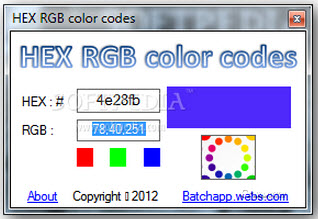 rgbɫѯձ(HEX RGB color codes)