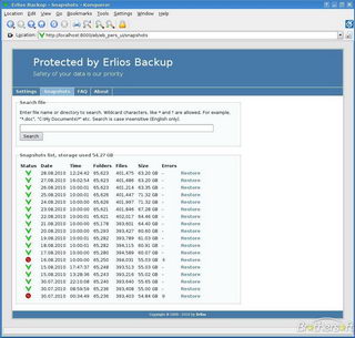 Erlios Backup