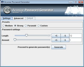 Aconiac Password Generator