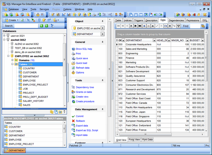 EMS SQL Management Studio for InterBase/Firebird