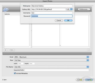 GalleryExport for iPhoto