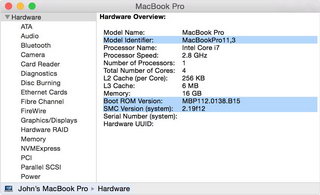 Apple MacBook Pro EFI Firmware Update