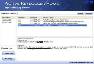 Active Keylogger Home