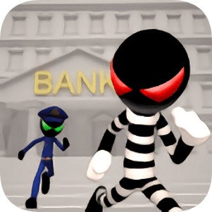 Stickman Bank Robbery Escape