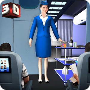 ս(Sky Girl Flight Attendant Virtual Air Hostess Game)